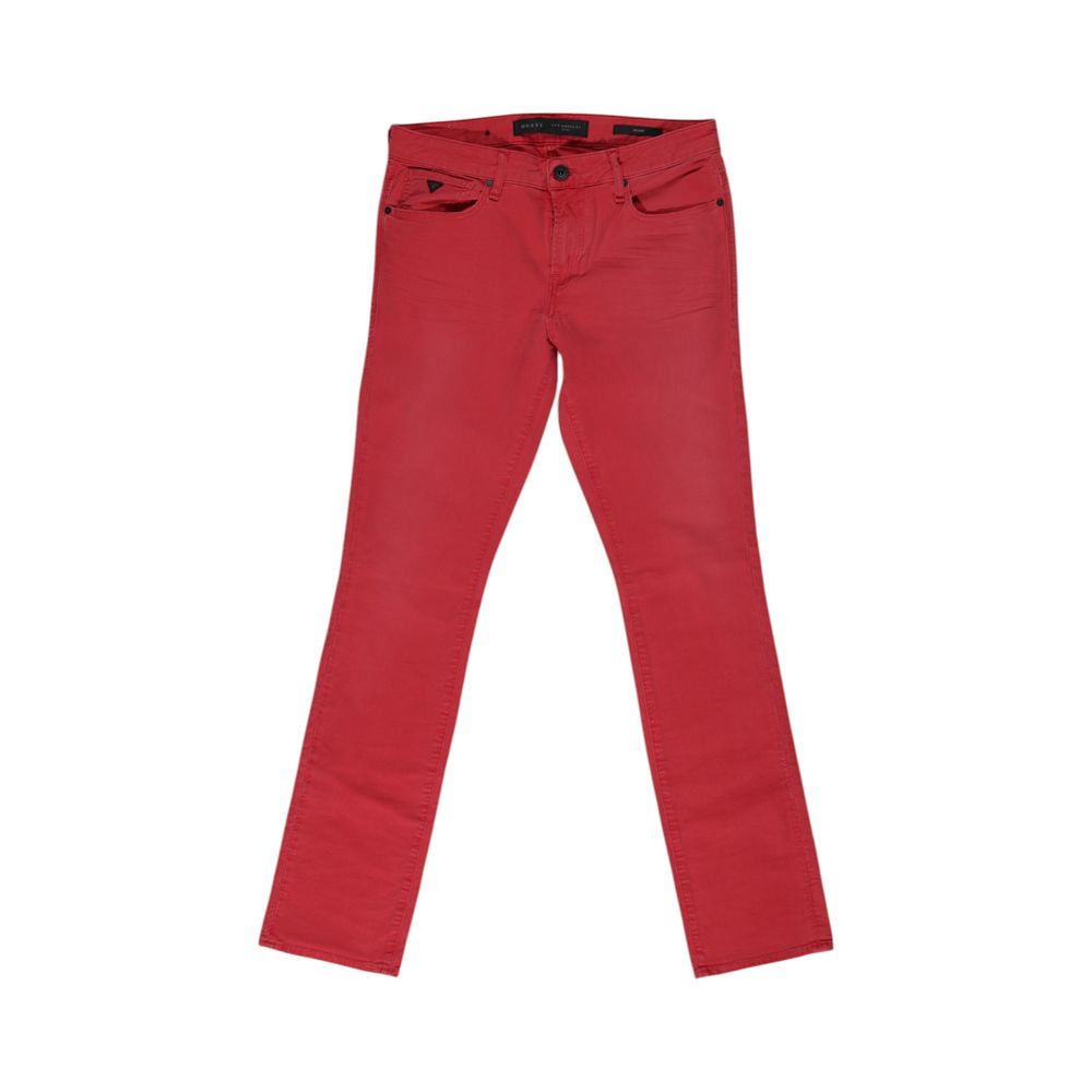 Guess Red Cotton Jeans & Pant for Effortless Elegance