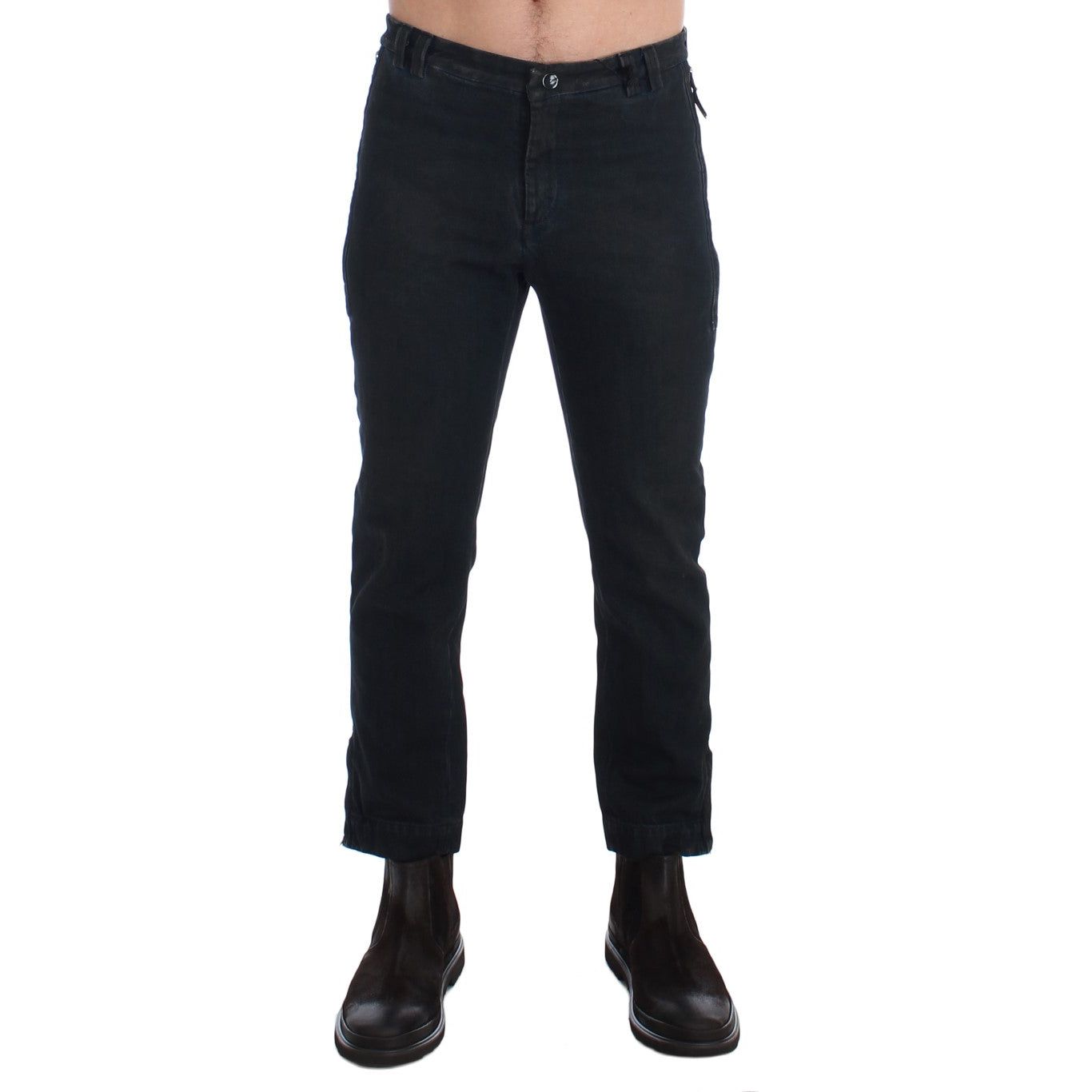 Costume National Chic Blue Cotton Slim Fit Denim Jeans