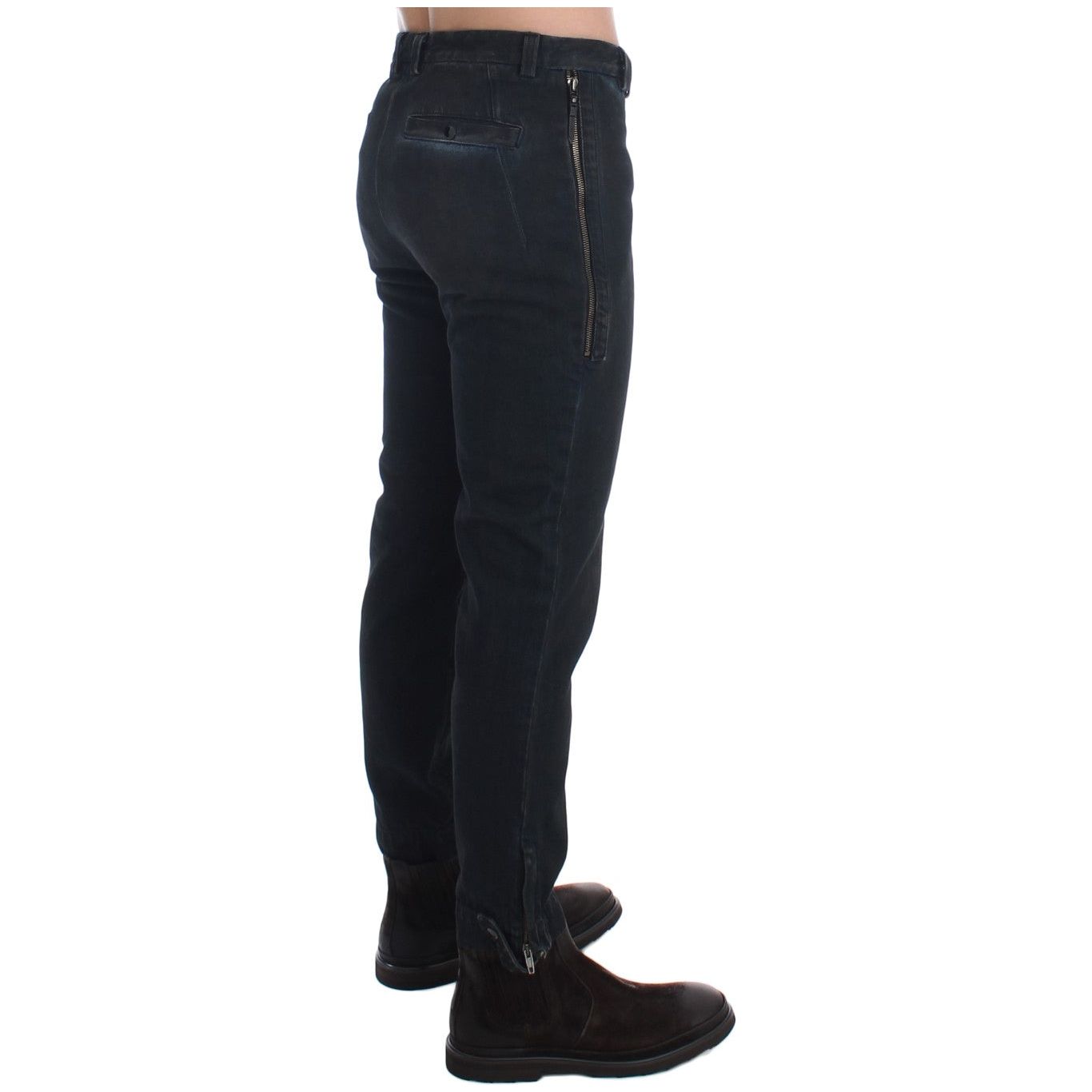 Costume National Chic Blue Cotton Slim Fit Denim Jeans