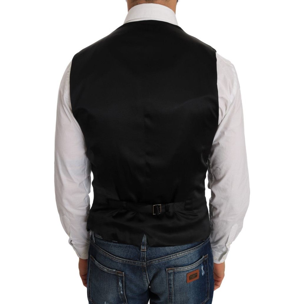 Dolce & Gabbana Black Wool Dress Vest