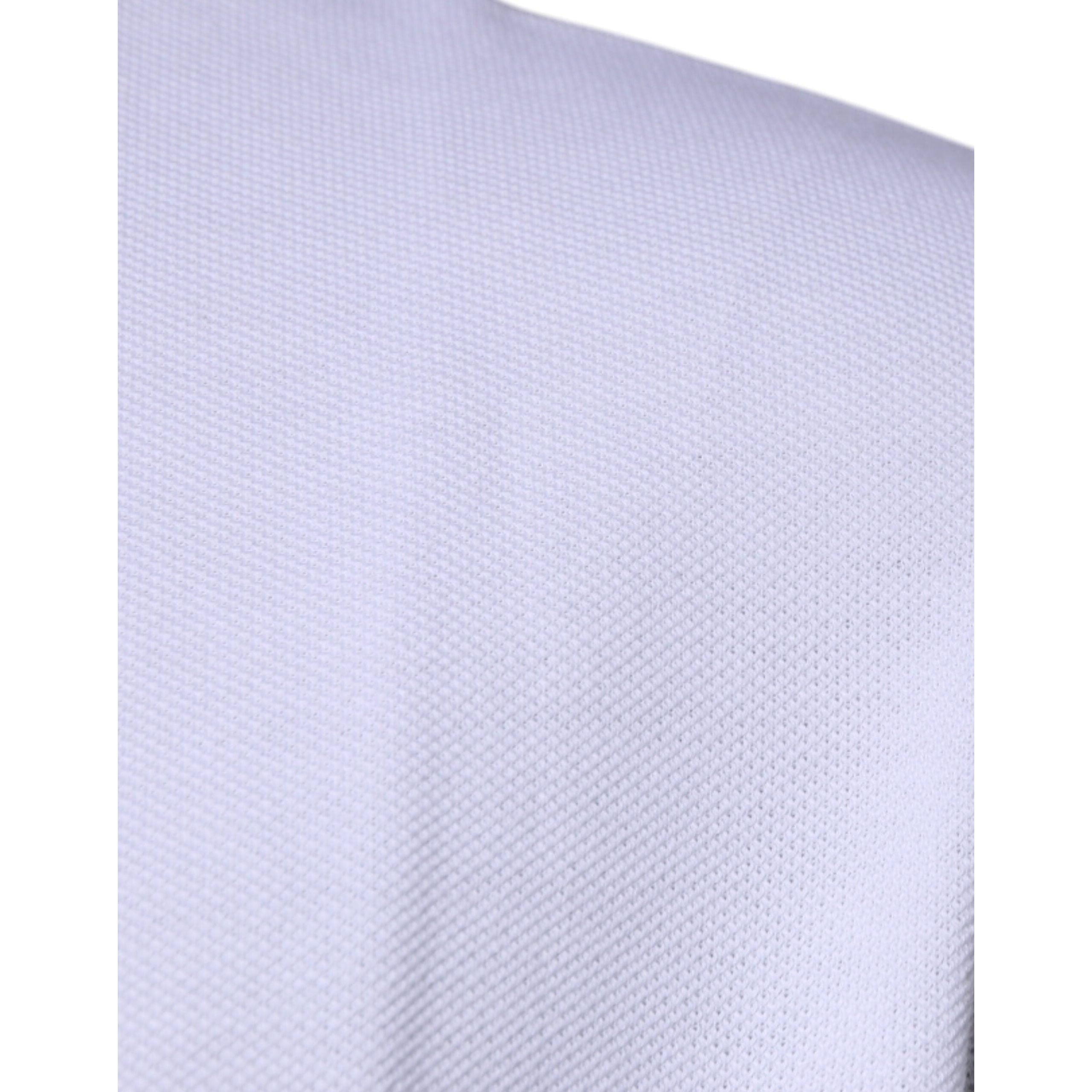 Versace White Viscose Collared Polo Short Sleeve T-shirt