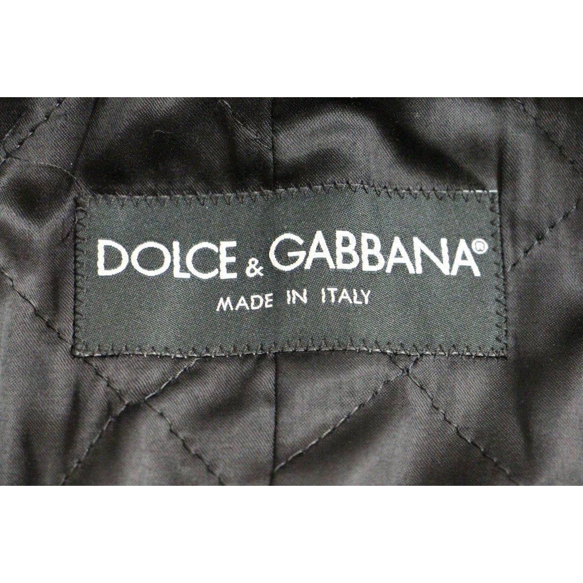 Dolce & Gabbana Gray Wool Blend Checkered Coat Luxe