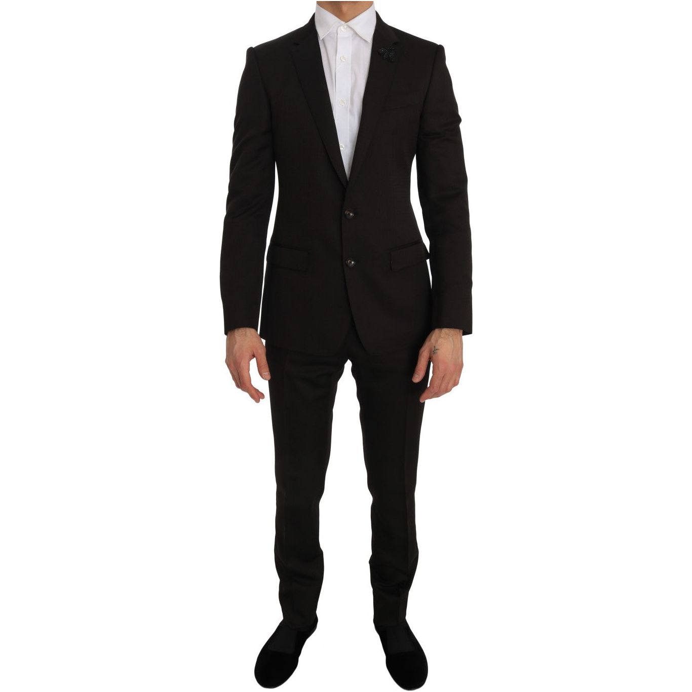 Dolce & Gabbana Brown Jacquard Suit Jacket