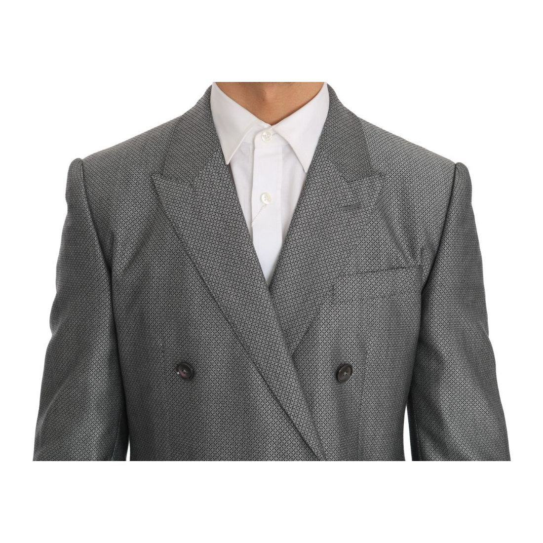 Dolce & Gabbana Black Wool Double-Breasted Suit Jacket