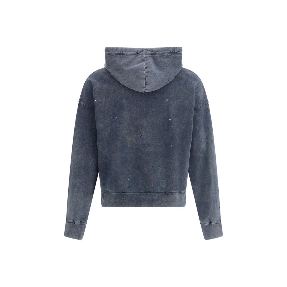 Dsquared² Grey Premium Cotton Hoodie with Artistic Flair