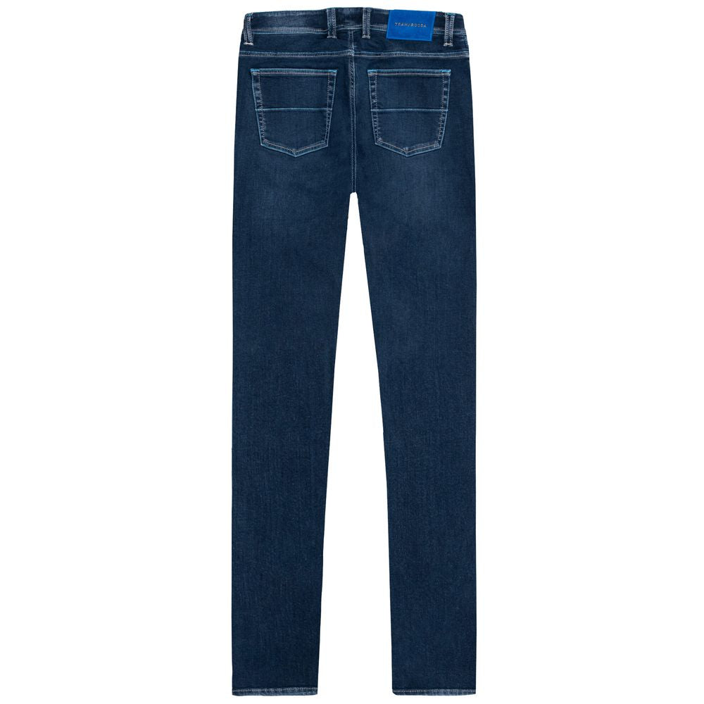 Tramarossa Blue Cotton Jeans for Effortless Elegance