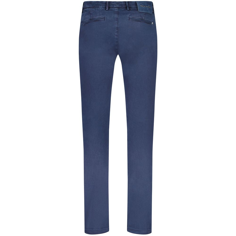Tramarossa Blue Cotton Jeans for Effortless Elegance