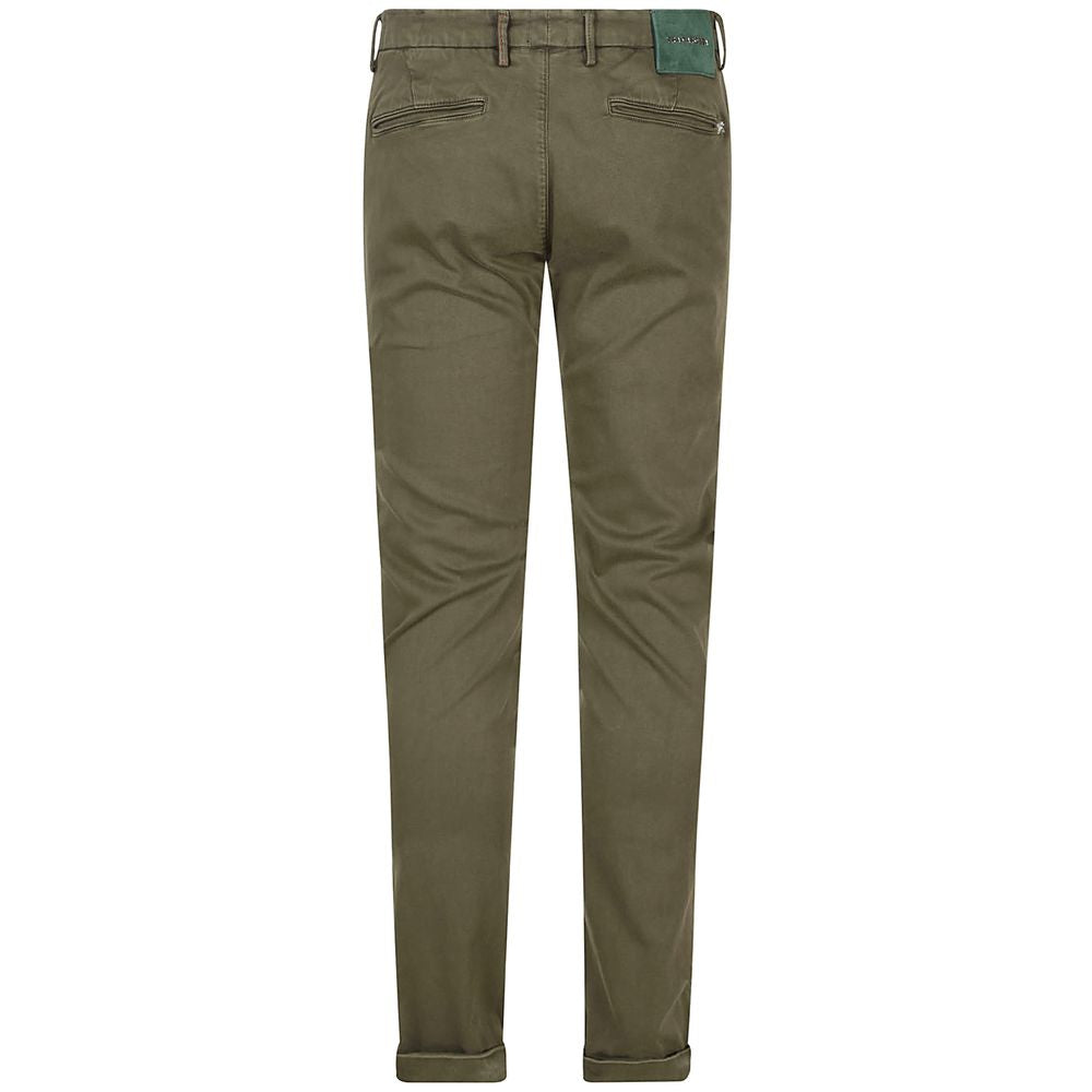 Tramarossa Green Cotton Jeans for Elevated Style
