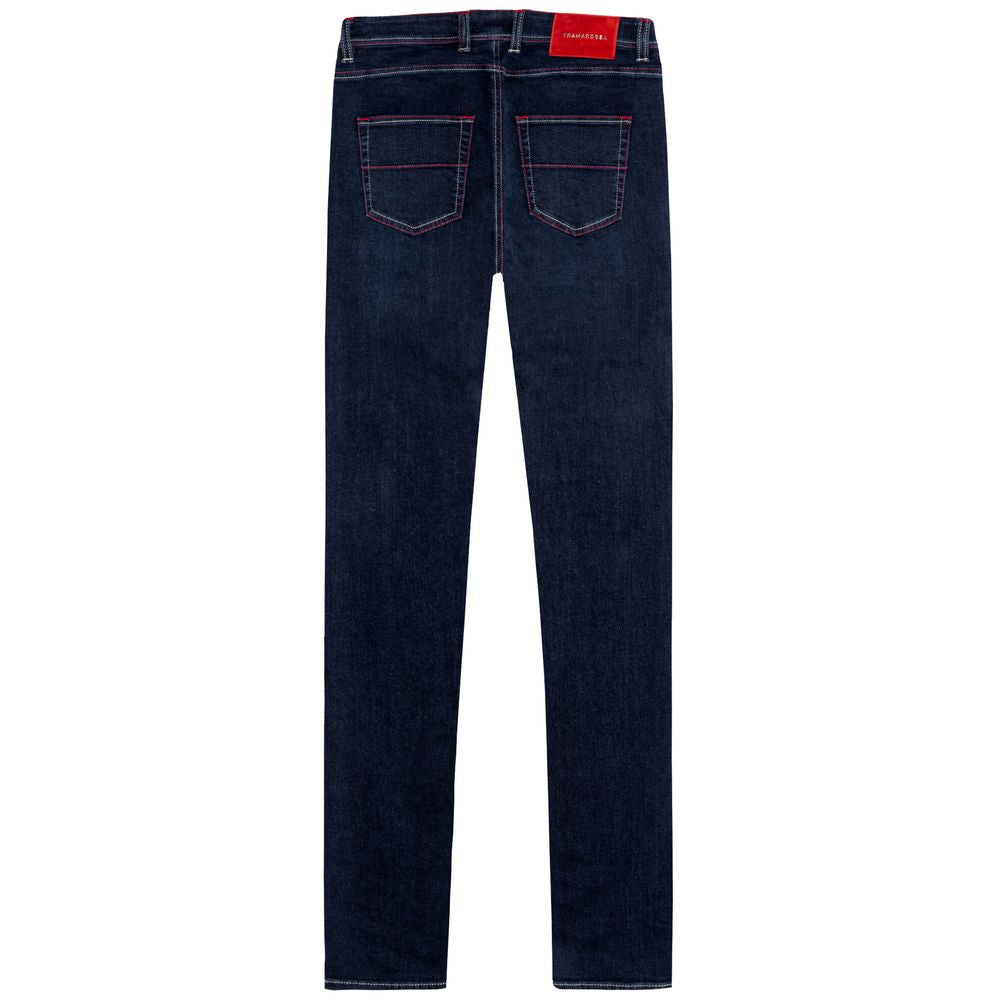 Tramarossa Blue Cotton Jeans for Effortless Elegance