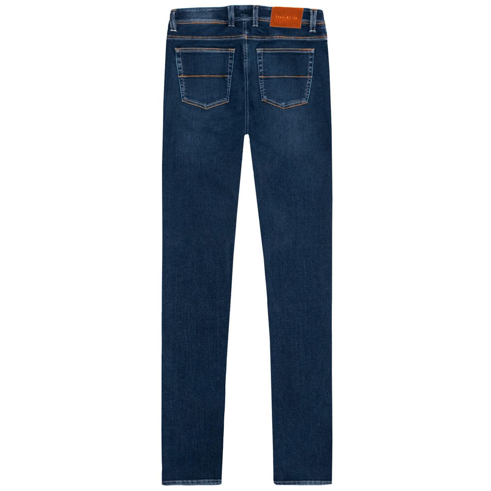 Tramarossa Blue Cotton Jeans for Effortless Elegance