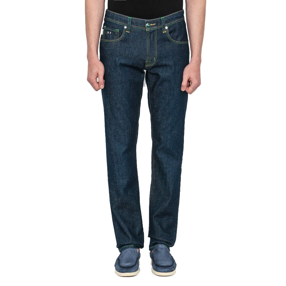 Tramarossa Blue Cotton Jeans & Pant for Elevated Style