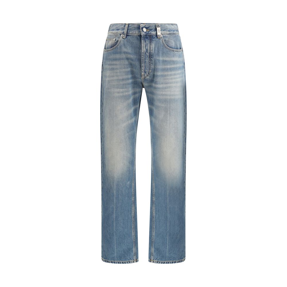 Alexander McQueen Blue Denim Straight Jeans for Effortless Elegance