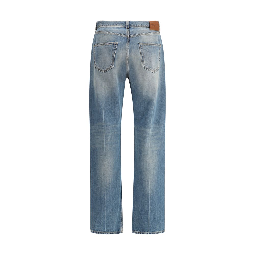 Alexander McQueen Blue Denim Straight Jeans for Effortless Elegance