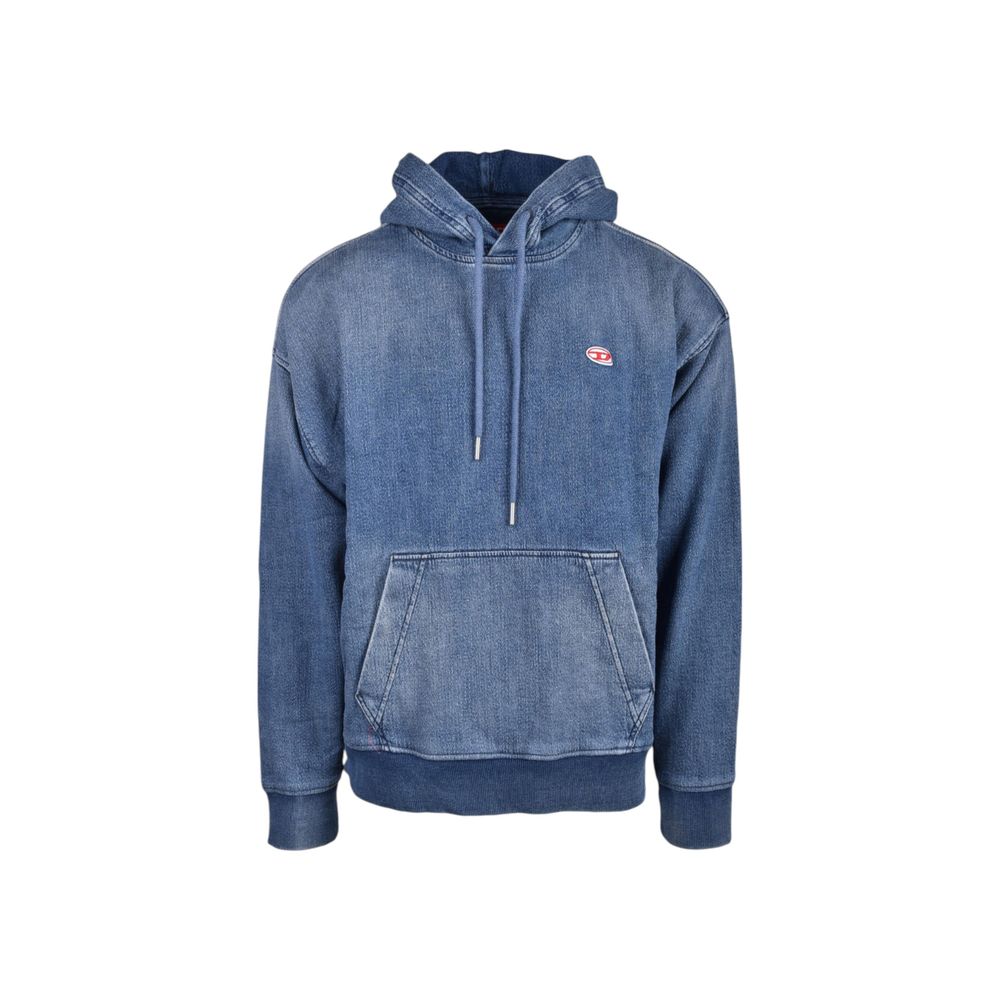 Diesel Blue Cotton Sweater for Contemporary Elegance