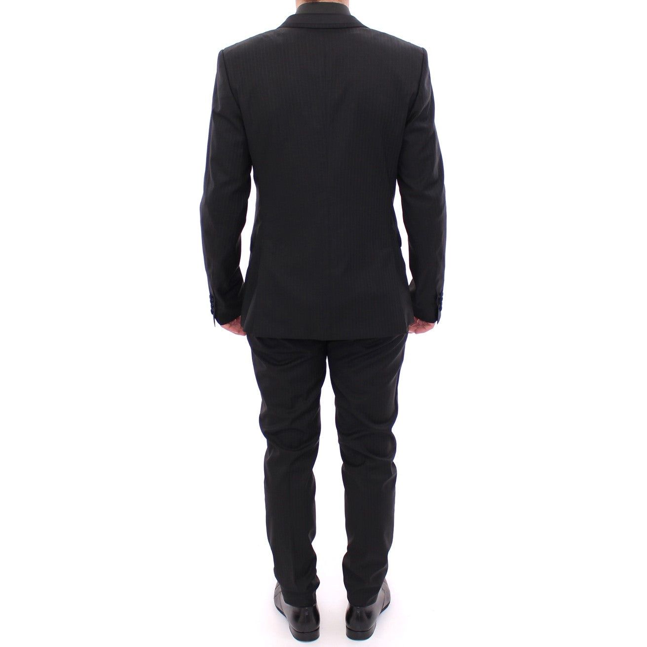 Dolce & Gabbana Black Wool-Silk Blend Suit