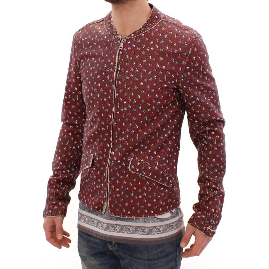 Dolce & Gabbana Bordeaux Lambskin Leather Jacket