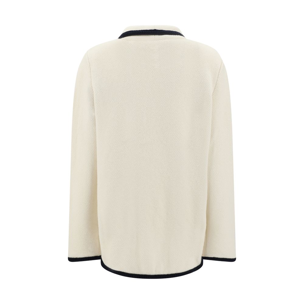 Valentino Navy Wool Knit Jacket: Timeless Elegance Redefined