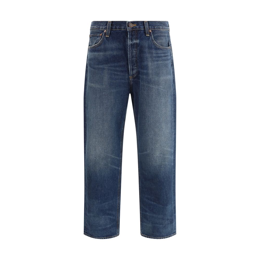 Agolde Light Blue Denim Loose Jeans Effortless Elegance