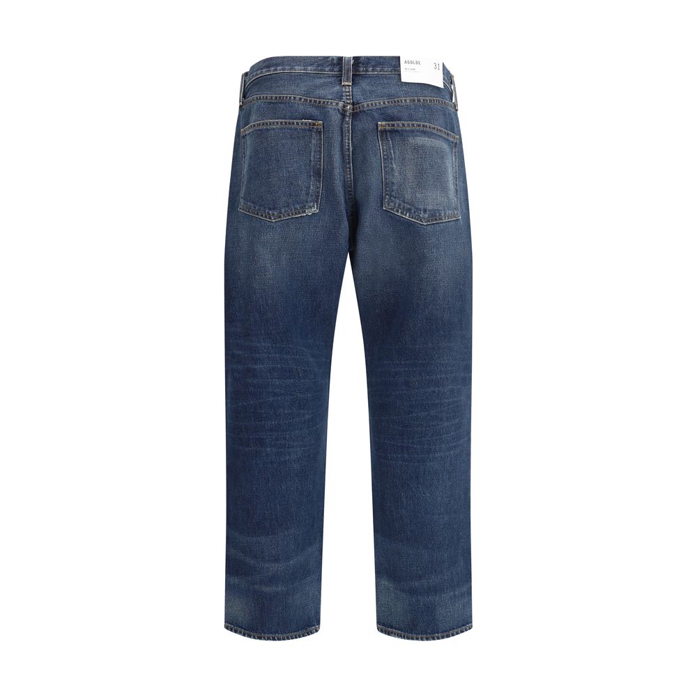 Agolde Light Blue Denim Loose Jeans Effortless Elegance