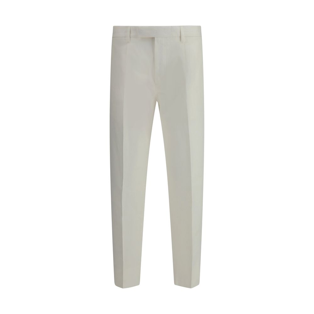ZEGNA Beige Cotton Chino Pants for Elevated Style and Comfort
