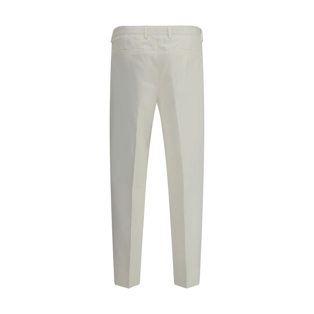 ZEGNA Beige Cotton Chino Pants for Elevated Style and Comfort