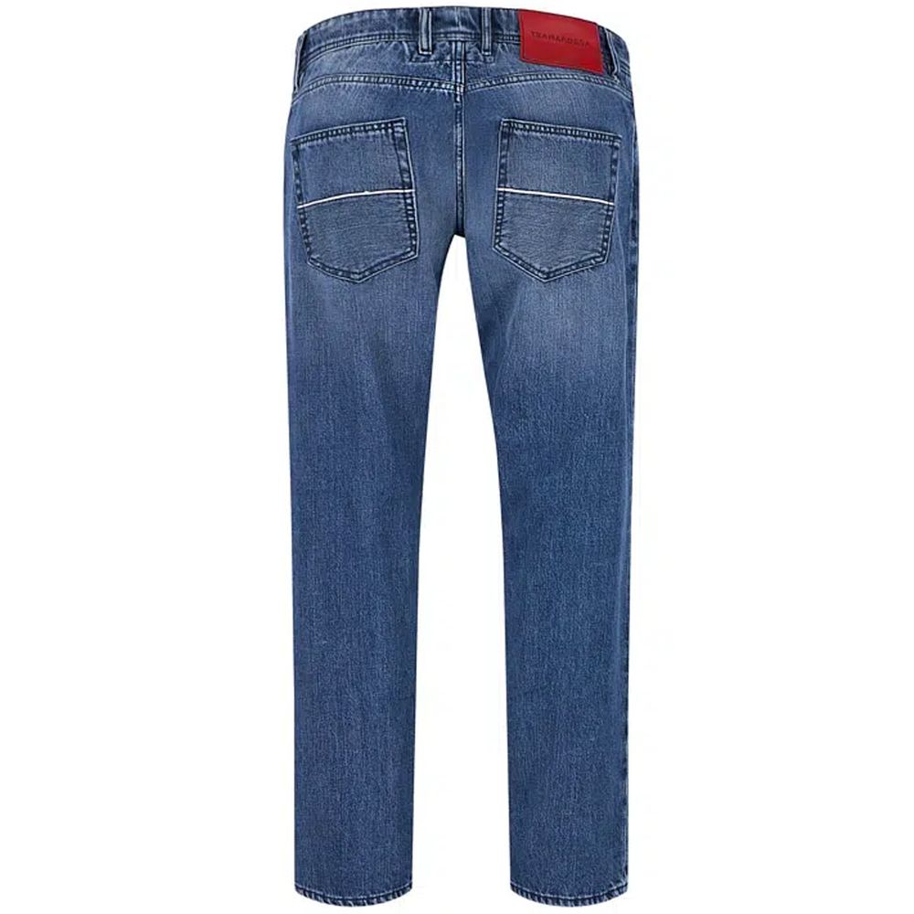 Tramarossa Blue Cotton Jeans for Timeless Elegance