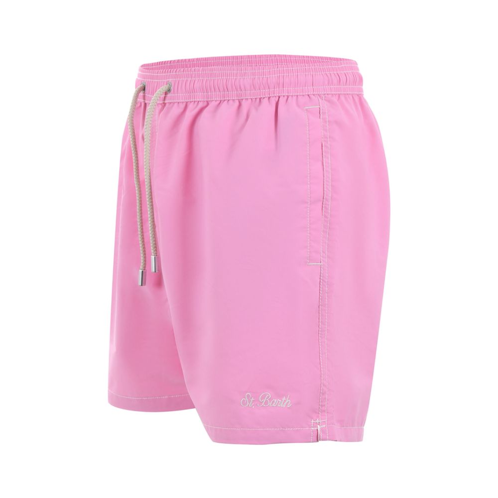MC2 Saint Barth Pink Cotton Swimwear Boxer for Elevated Style