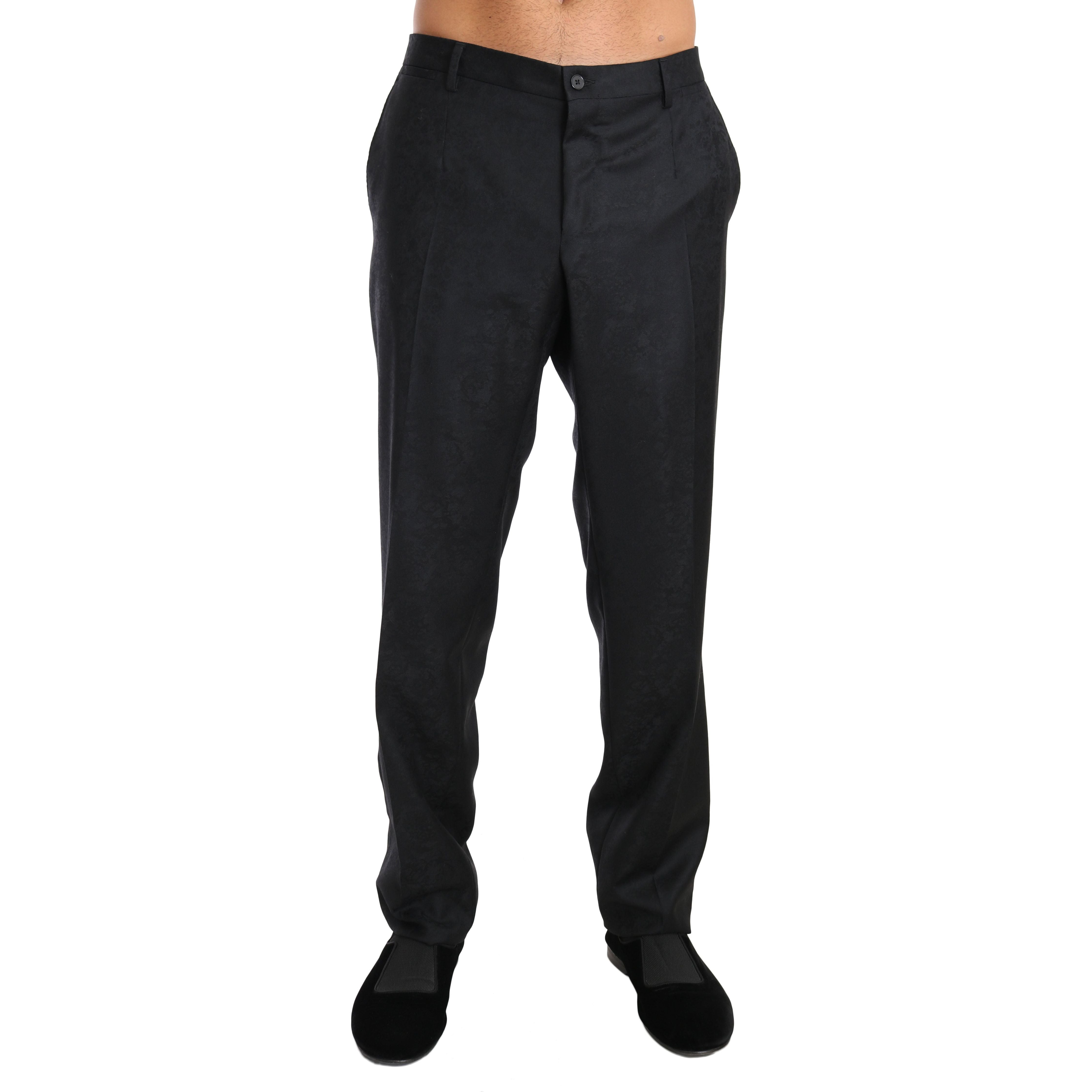 Dolce & Gabbana Gray Cotton Formal Pants Collection