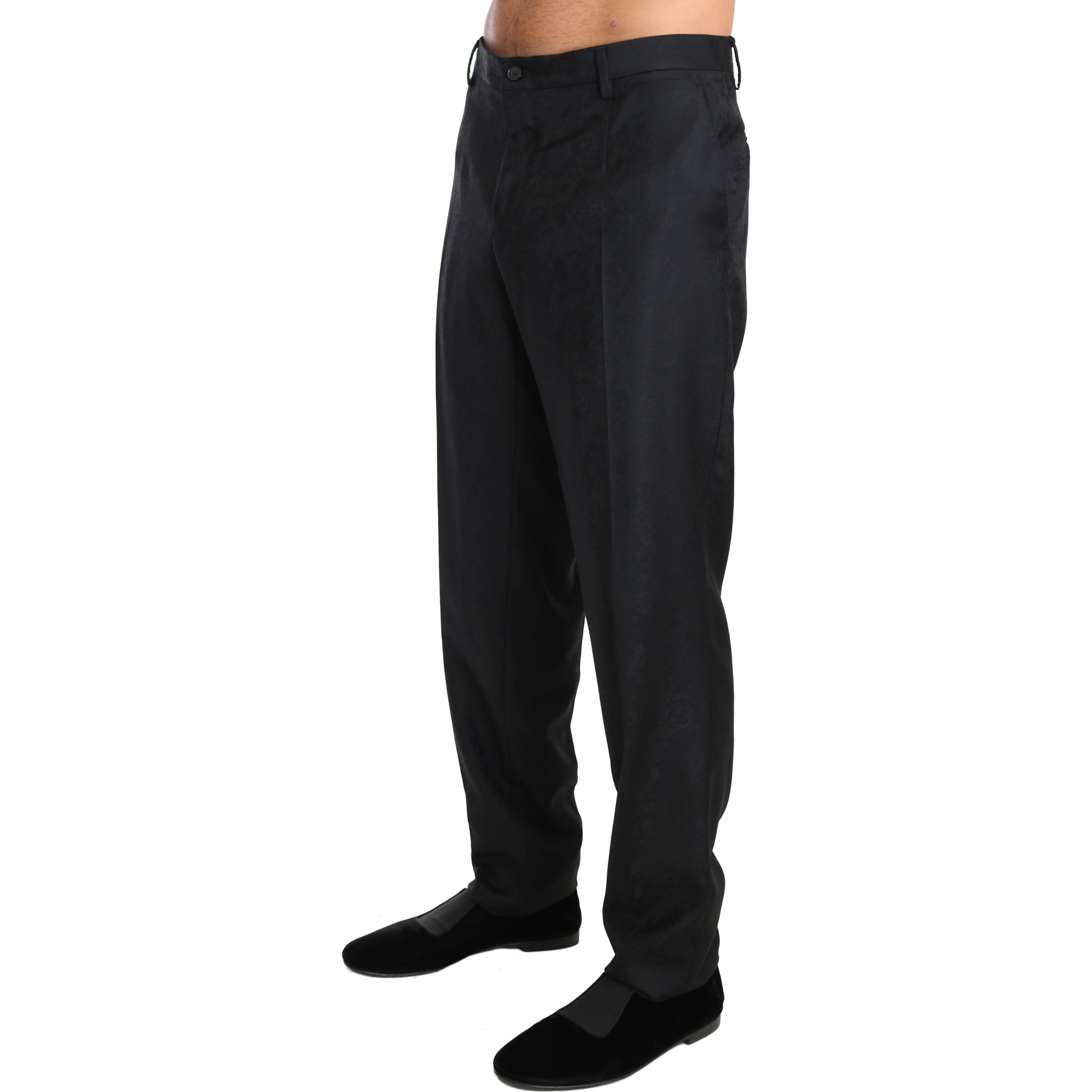Dolce & Gabbana Gray Cotton Formal Pants Collection