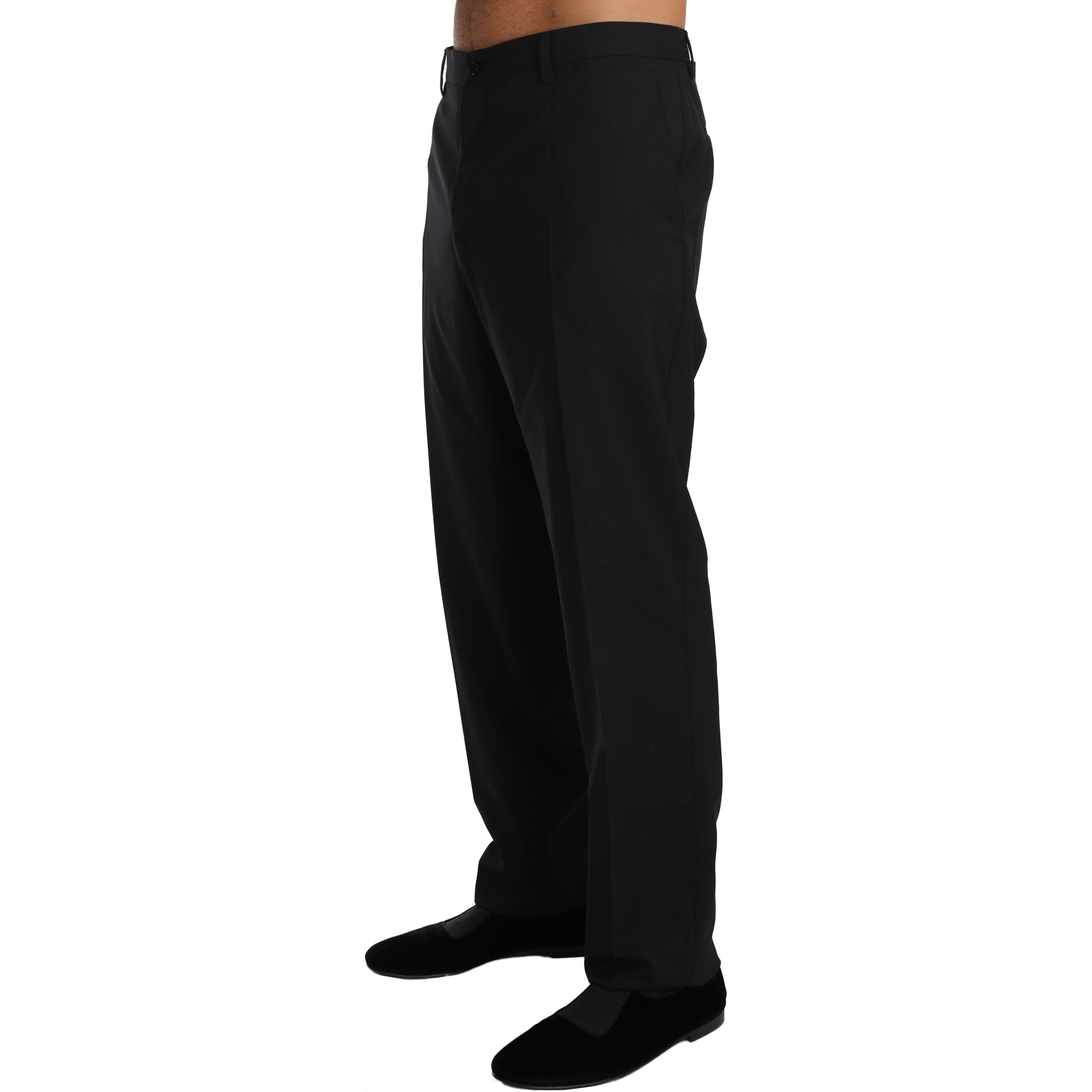 Dolce & Gabbana Black Wool Dress Pants for Sophistication
