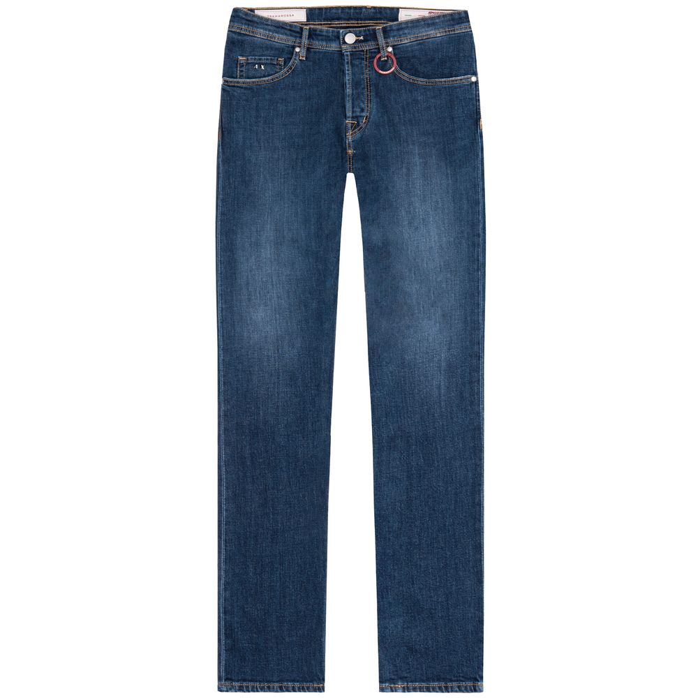 Tramarossa Blue Cotton Jeans & Pant for Timeless Elegance