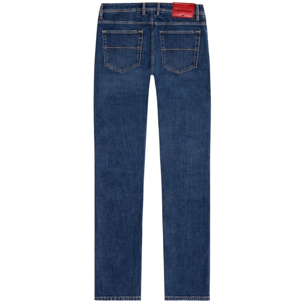 Tramarossa Blue Cotton Jeans & Pant for Timeless Elegance