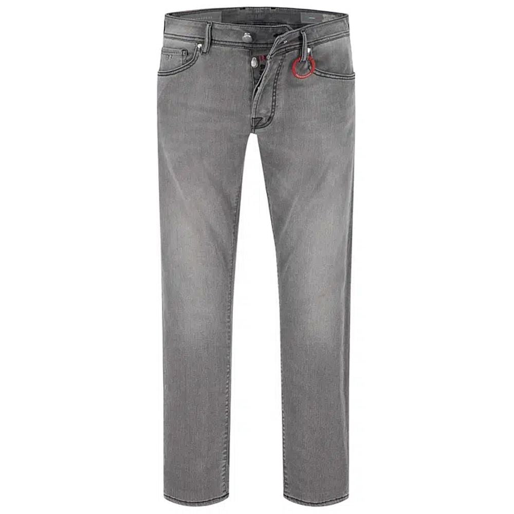 Tramarossa Gray Cotton Jeans for Timeless Elegance