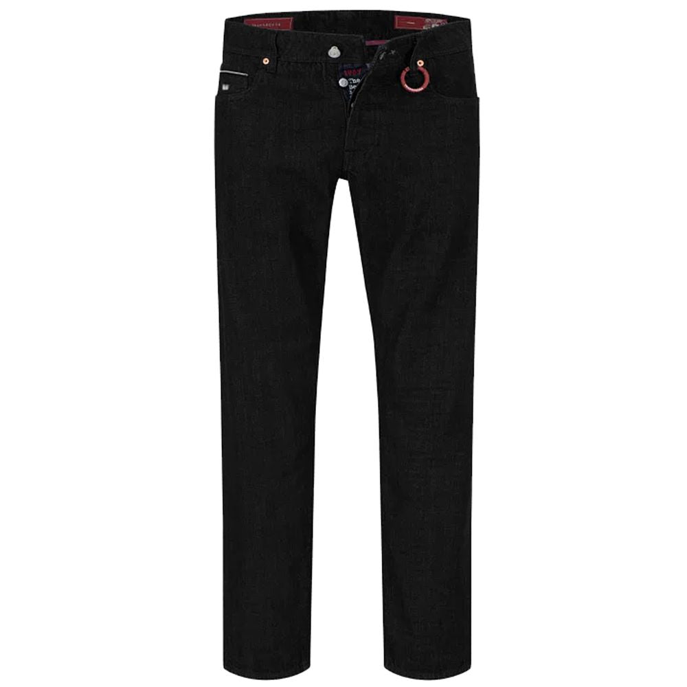 Tramarossa Black Cotton Jeans for Effortless Elegance