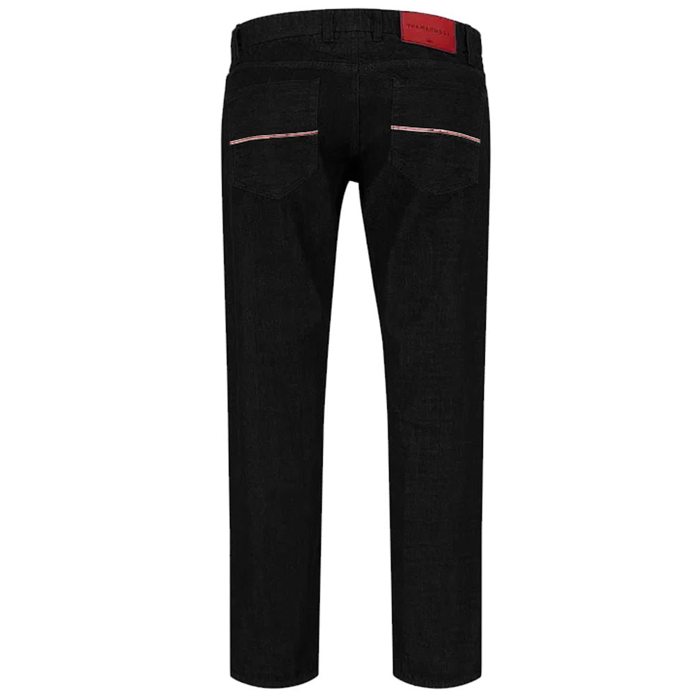Tramarossa Black Cotton Jeans for Effortless Elegance