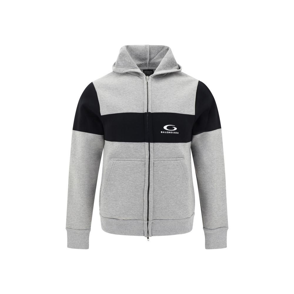 Balenciaga Grey Cotton Hoodie: Modern Luxury for Effortless Style
