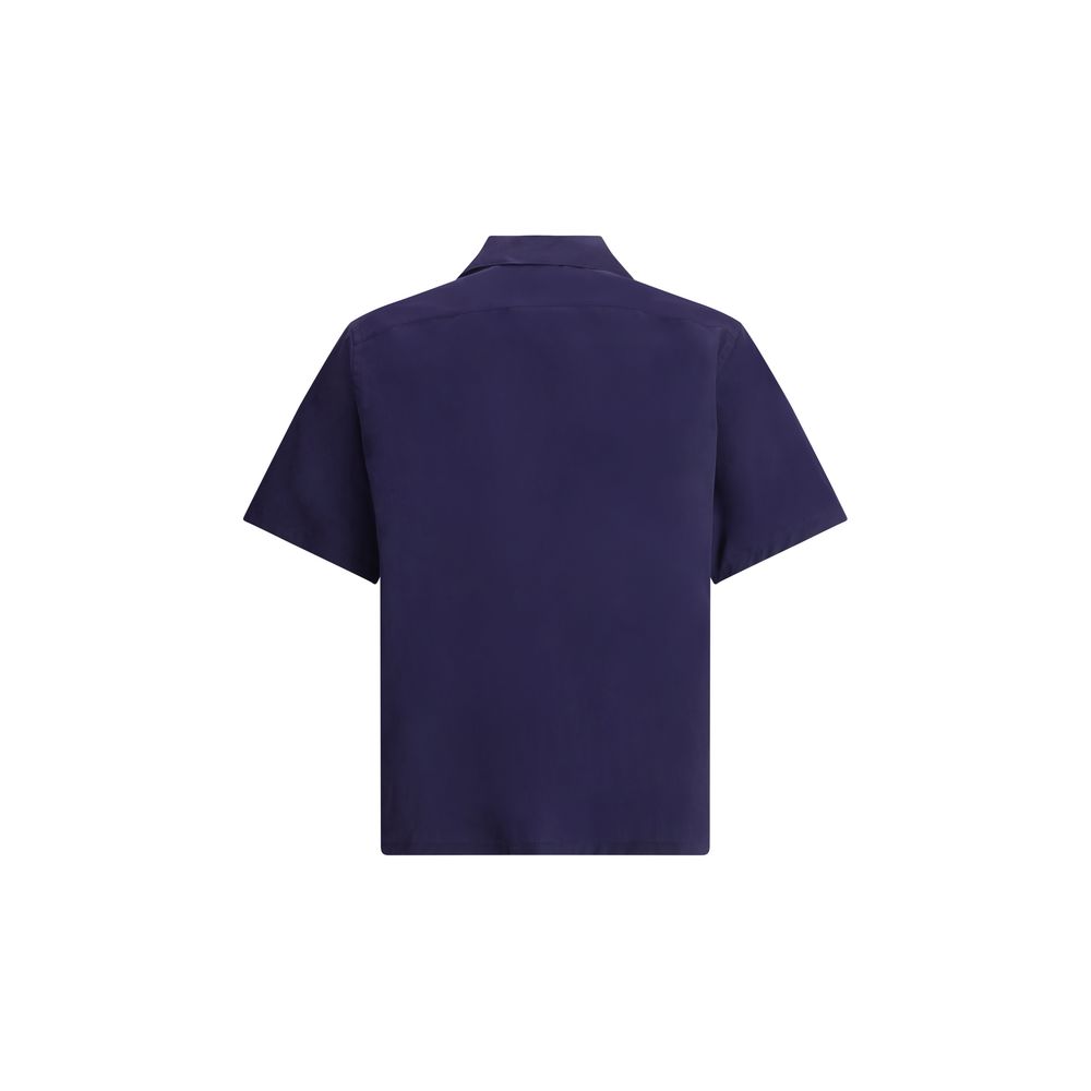 Prada White Premium Cotton Short-sleeved Shirt