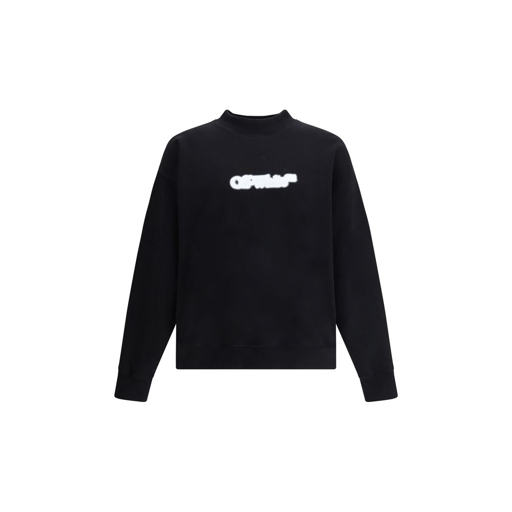 Off-White Black Cotton Sweatshirt in Premium Fabric