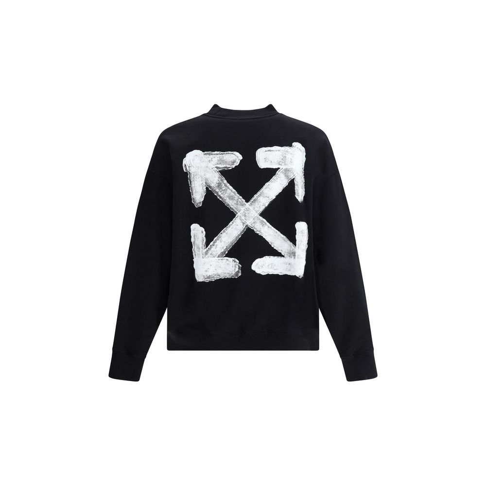 Off-White Black Cotton Sweatshirt in Premium Fabric