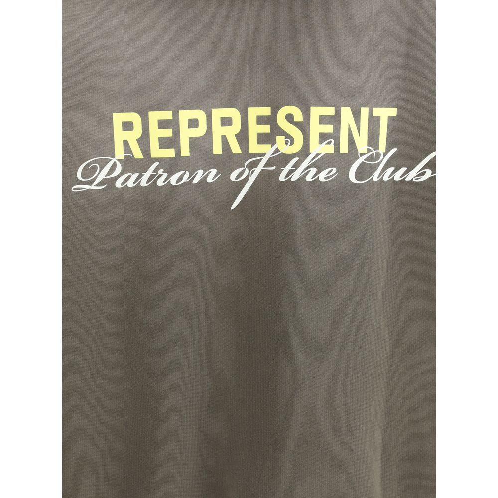 Represent Grey Cotton Hoodie - Modern Streetwear Essential