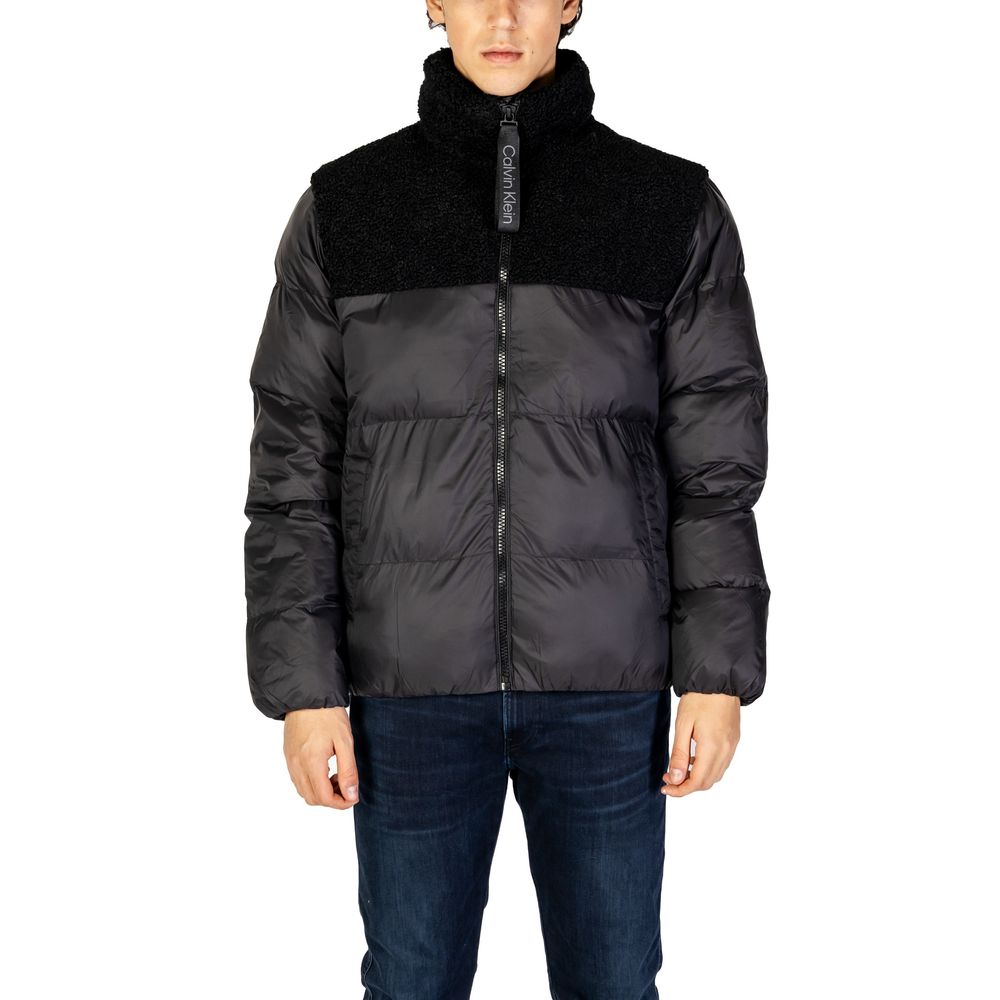 Calvin Klein Jeans Black Cotton Jacket for Modern Sophistication