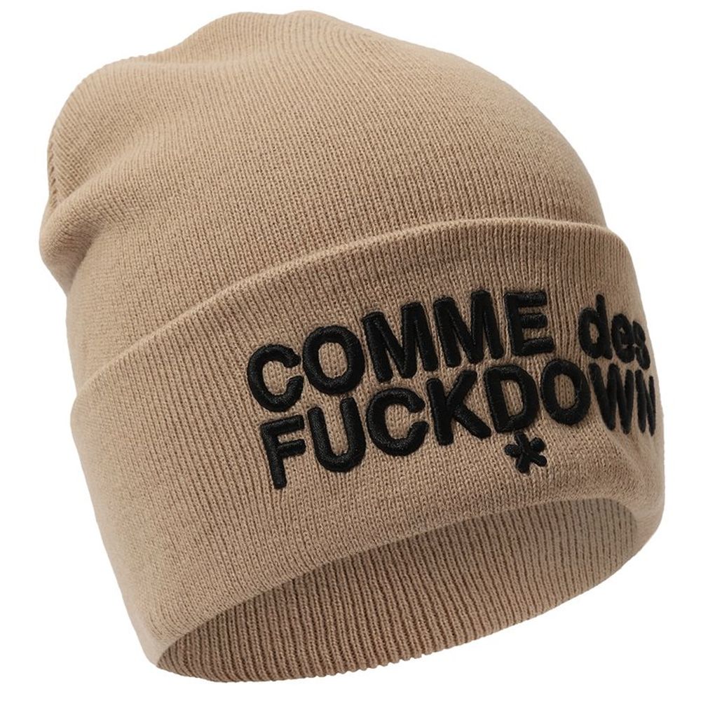 Comme Des Fuckdown Brown Acrylic Hat for Luxe Style