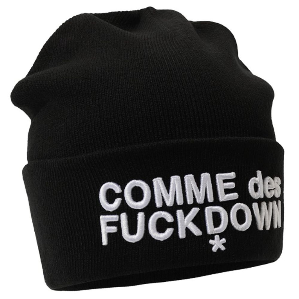 Comme Des Fuckdown Black Acrylic Cap for Luxury Style
