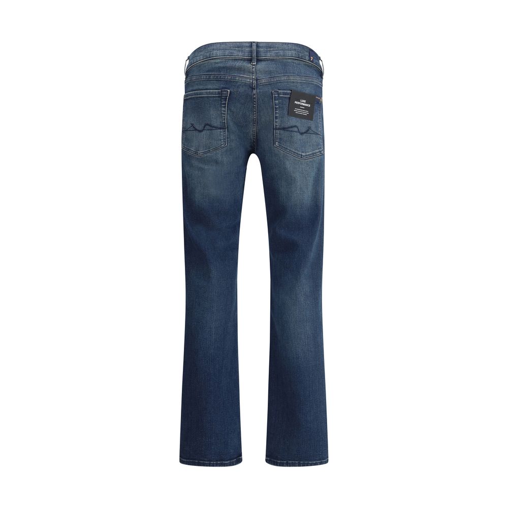 7FOR Blue Denim Jeans with Refined Slim Fit Design