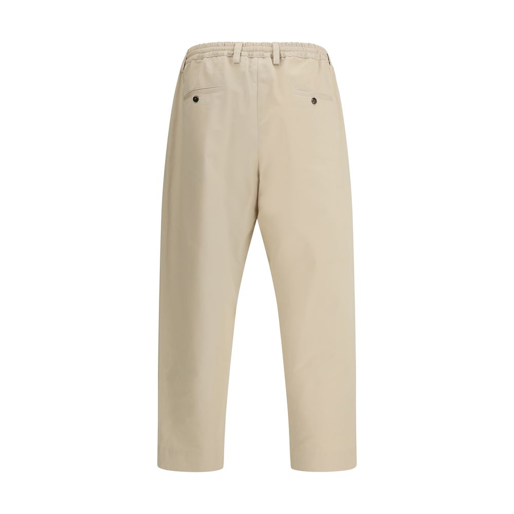 Marni Black Cotton Cropped Pants for Effortless Elegance and Style