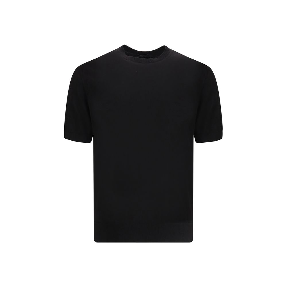 ZEGNA Black Cotton T-Shirt for Timeless Sophistication