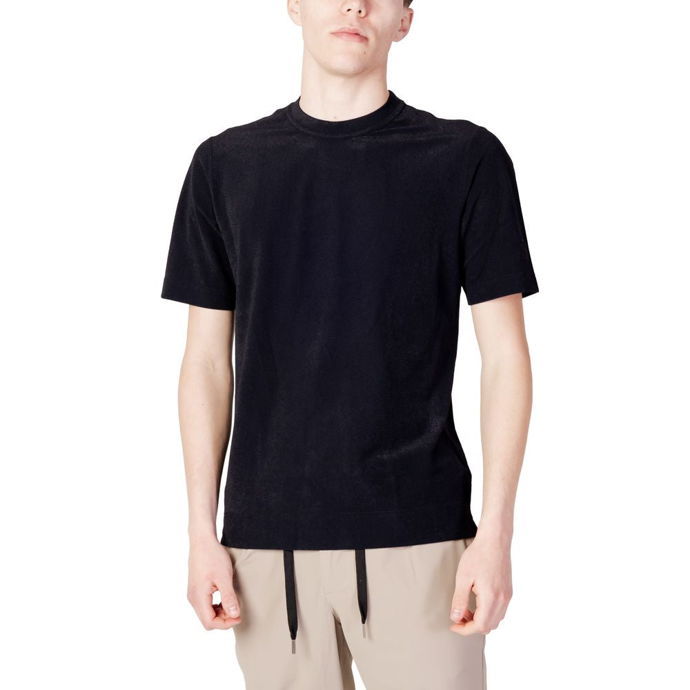 Suns Black Cotton T-Shirt for Effortless Luxury and Style
