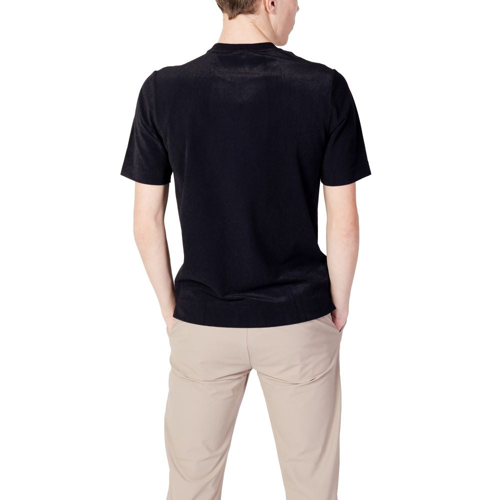 Suns Black Cotton T-Shirt for Effortless Luxury and Style