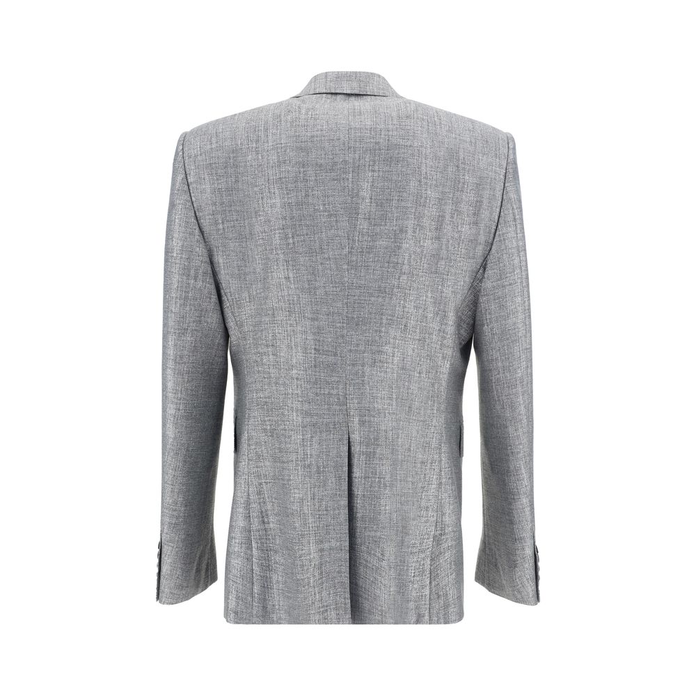 Alexander McQueen Black Wool Blazer Jacket with Tailored Elegance