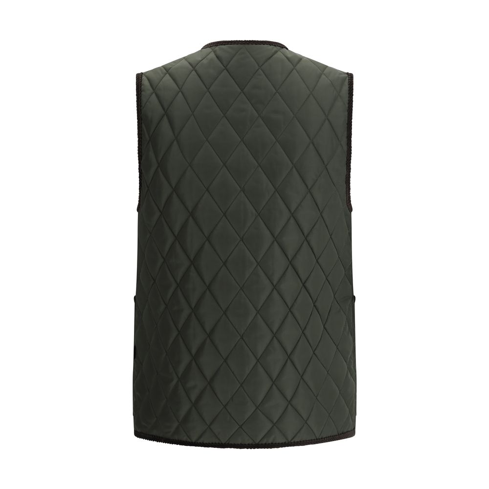 Burberry Black Quilted Nylon Vest in Quilted Luxury with Timeless Elegance
